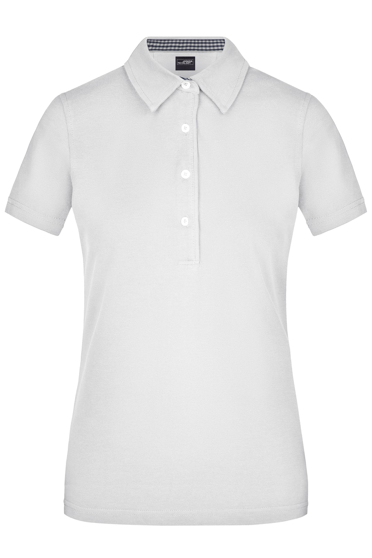 Women´s Plain Polo - White/Navy-White
