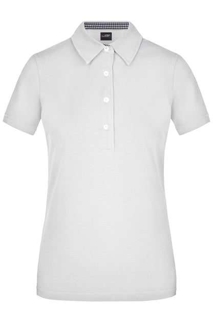 Women´s Plain Polo - White/Navy-White