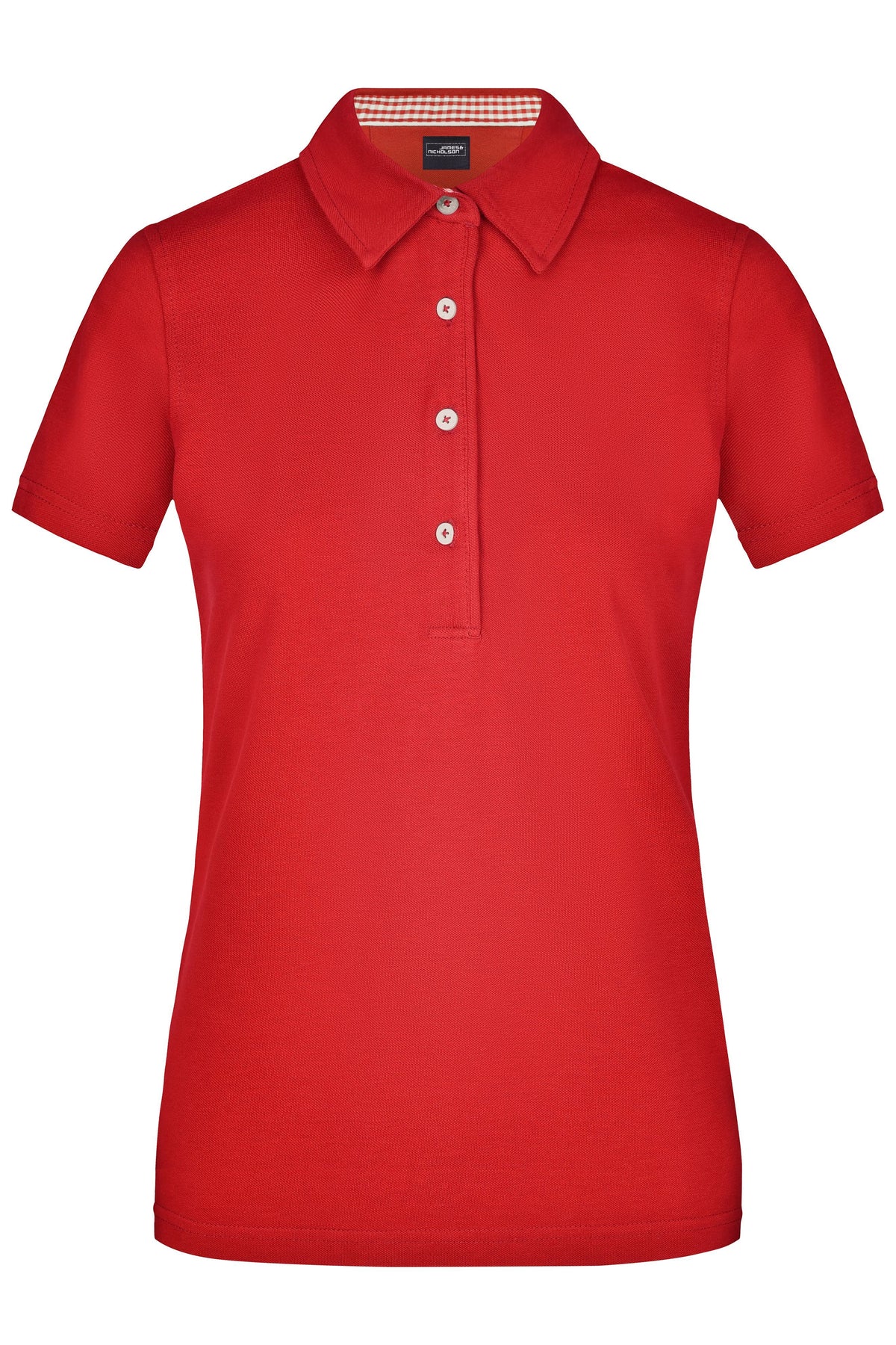 Women´s Plain Polo - Red/Red-White