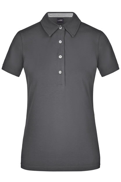 Women´s Plain Polo - Graphite/White