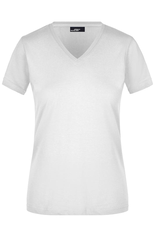 Ladie´s Slim Fit V-T - White
