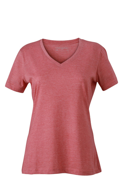 Ladie´s Heather T-shirt - Red-melange