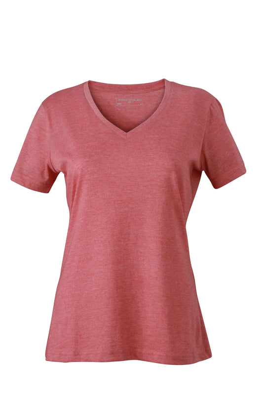 Ladie´s Heather T-shirt - Red-melange