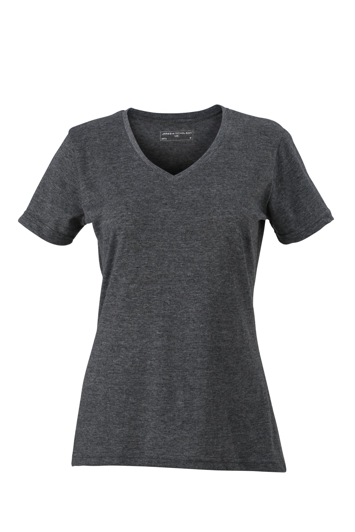 Ladie´s Heather T-shirt - Black-melange