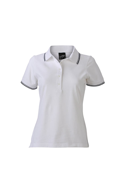 Ladies Polo - White/Navy