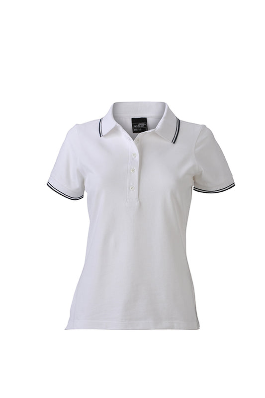 Ladies Polo - White/Navy