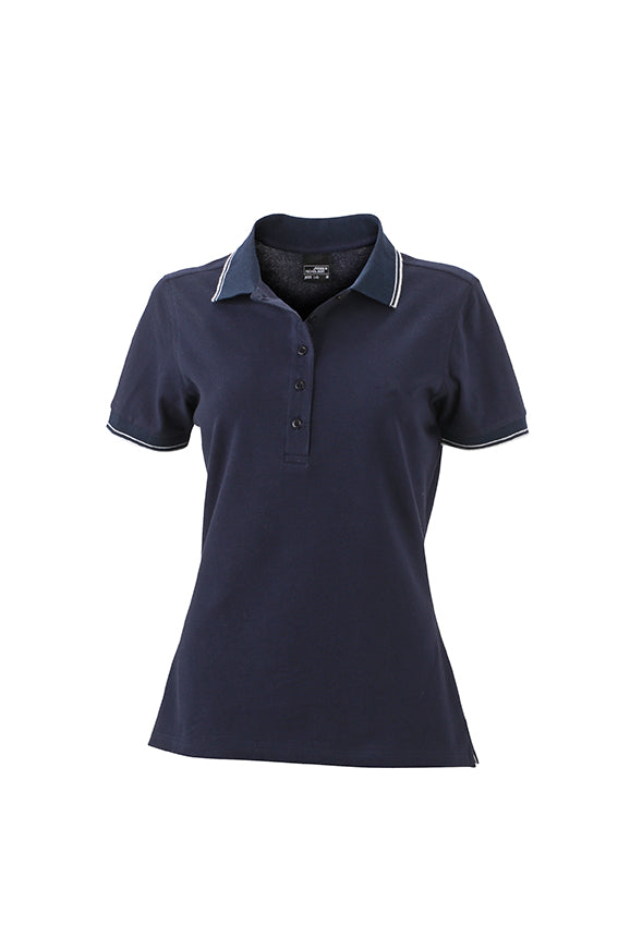 Ladies Polo - Navy/White