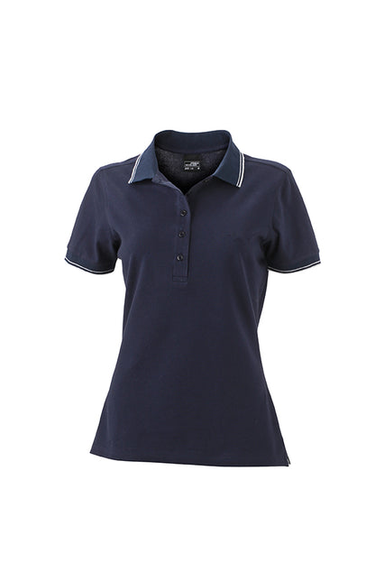 Ladies Polo - Navy/White