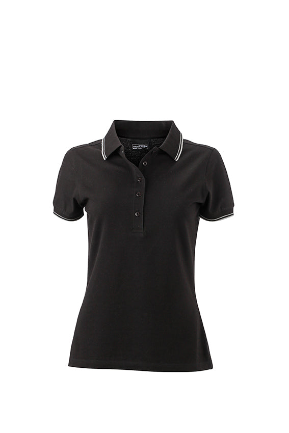 Ladies Polo - Black/White