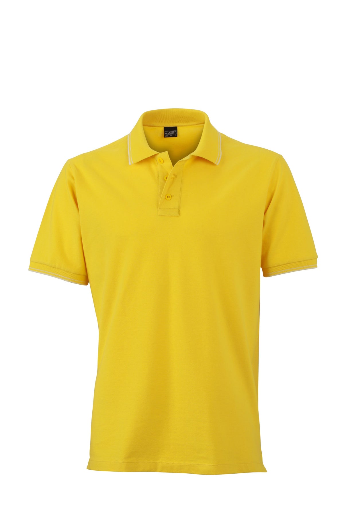 Men´s Polo - Sun-yellow/White