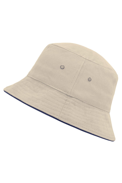Fisherman Piping Hat - Natural/Navy