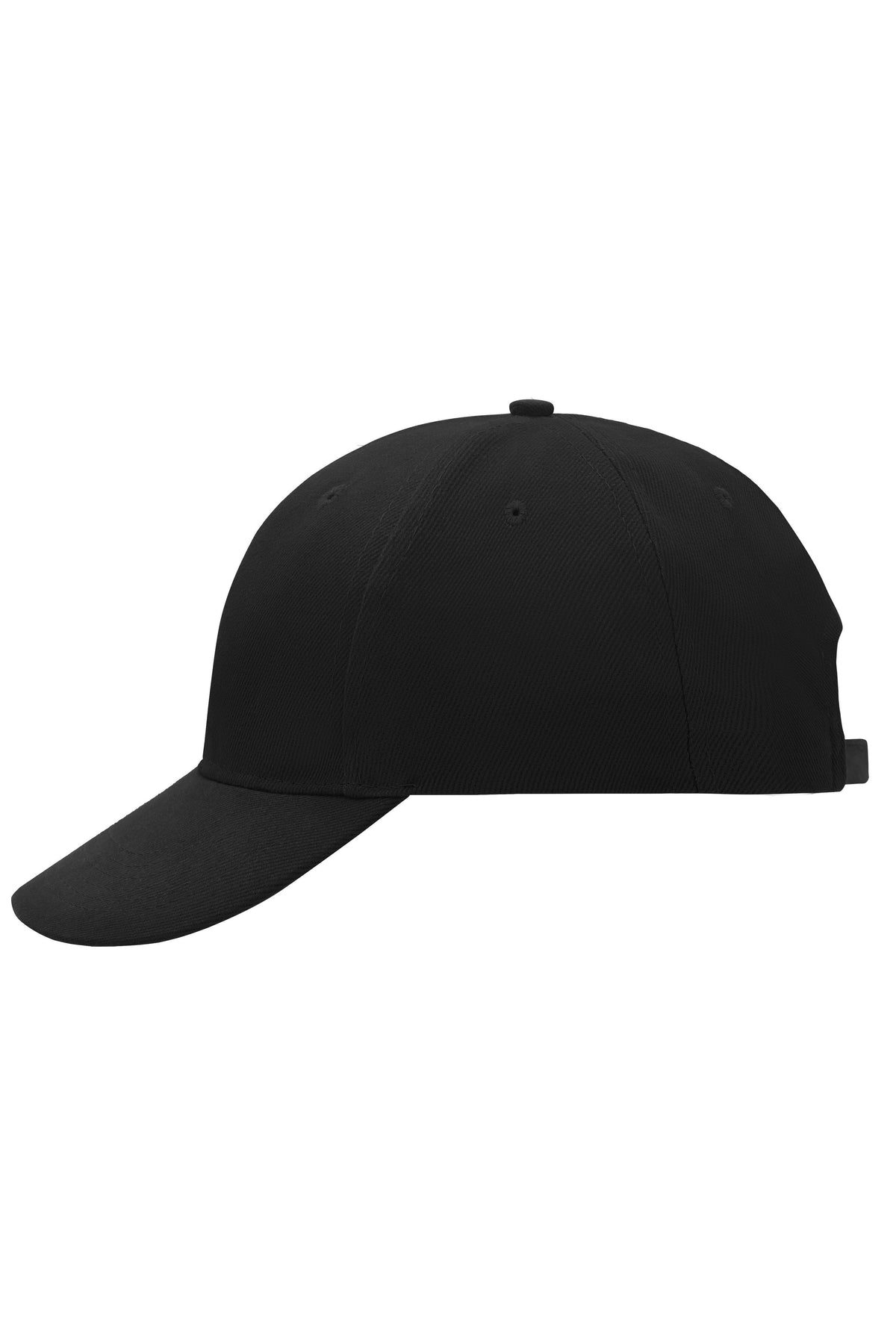 6 Panel Cap laminated - Black