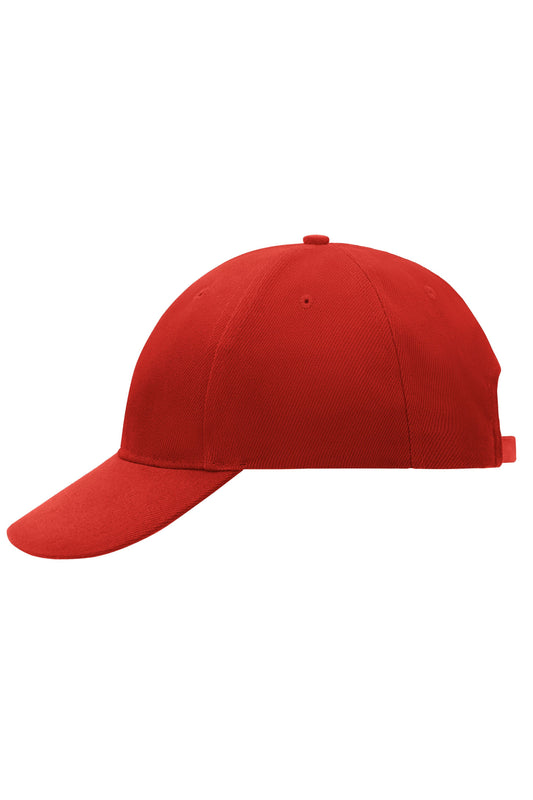 6 Panel Cap close-fitting - Red