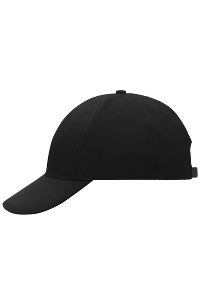 6 Panel Cap close-fitting - Black