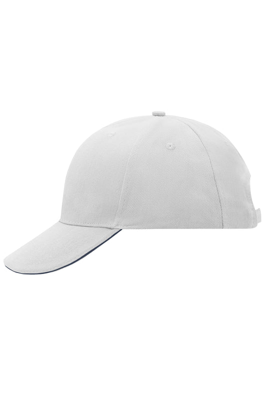 6 Panel Sandwich Cap - White/Navy