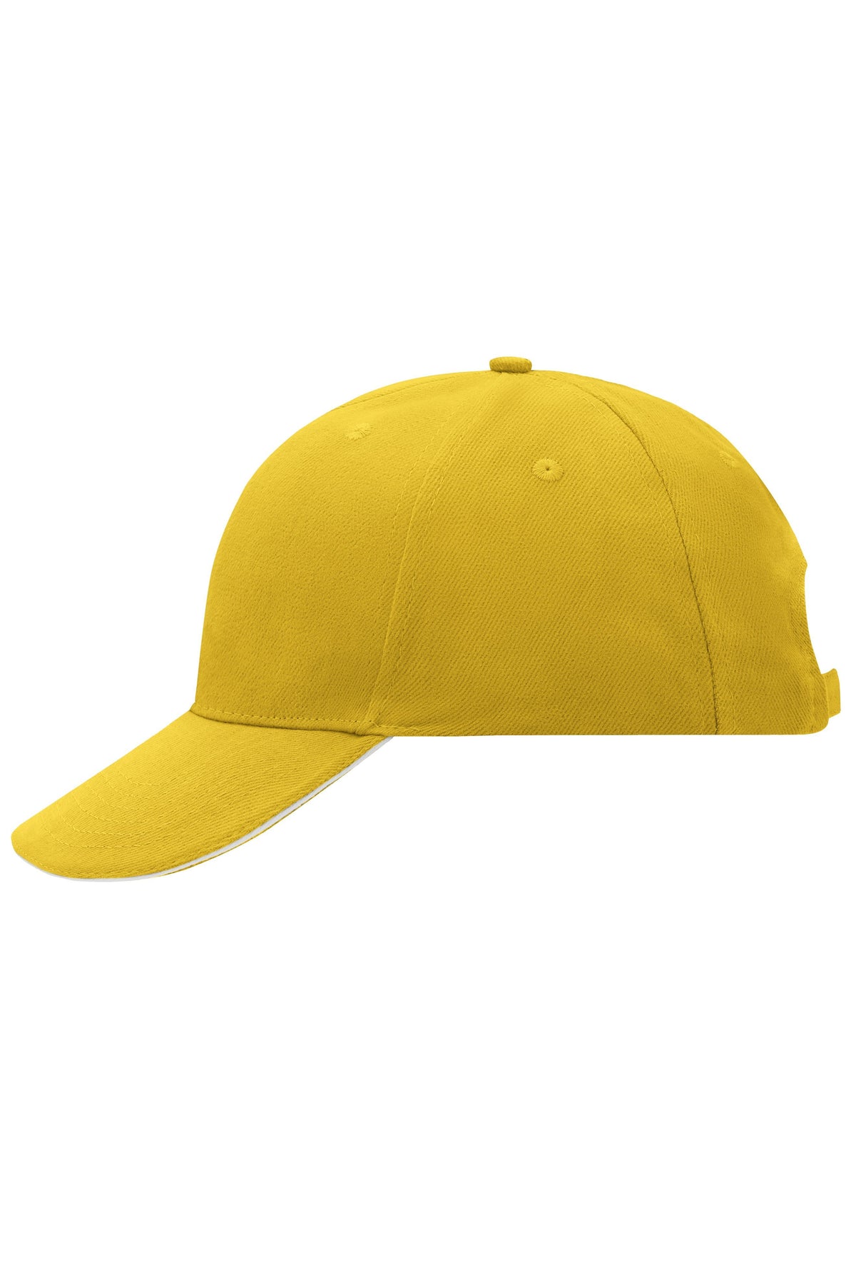 6 Panel Sandwich Cap - Sun-yellow/White