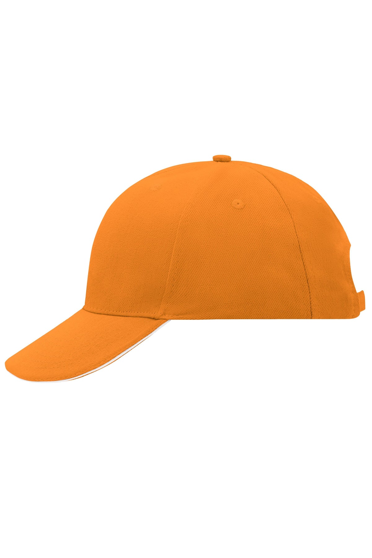 6 Panel Sandwich Cap - Orange/White