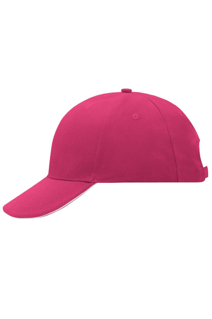 6 Panel Sandwich Cap - Pink/White