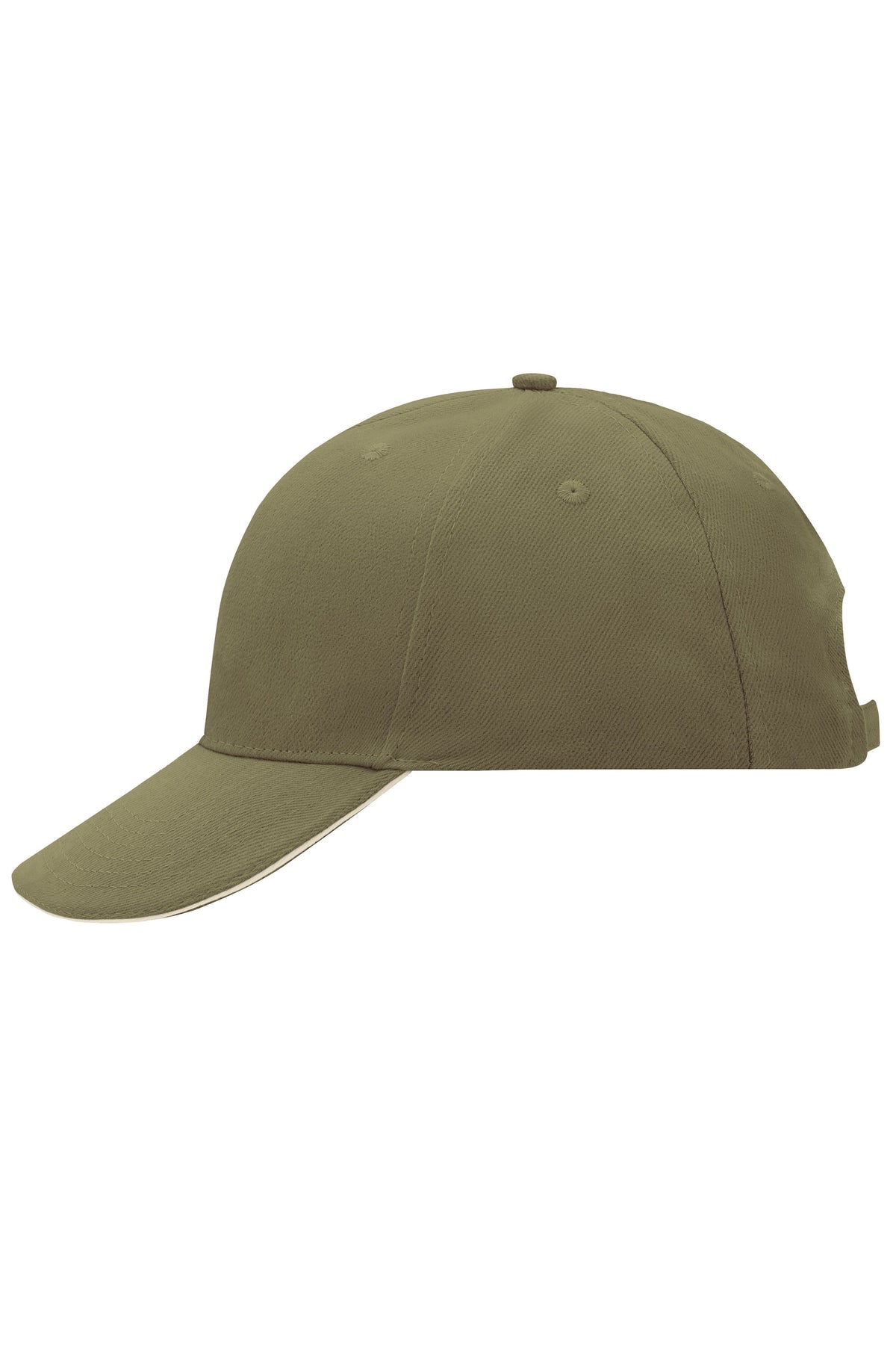 6 Panel Sandwich Cap - Olive/Beige