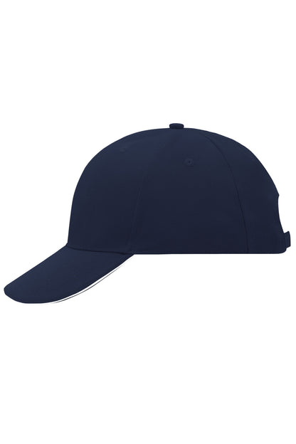 6 Panel Sandwich Cap - Navy/White