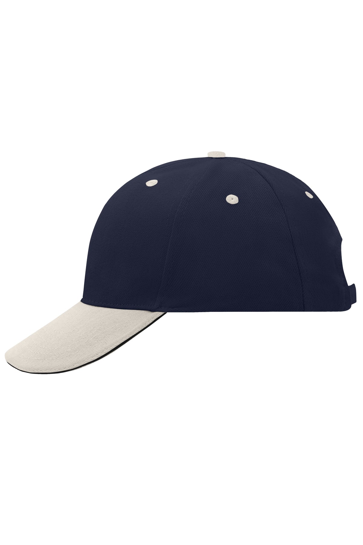 6 Panel Sandwich Cap - Navy/Beige/Navy