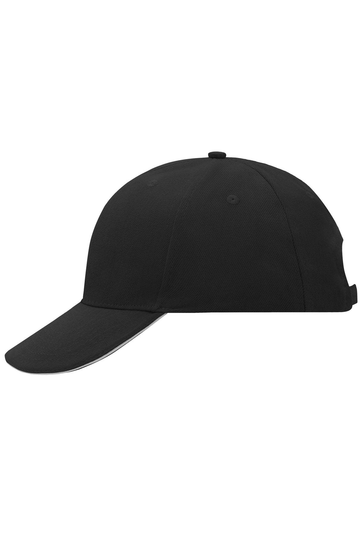 6 Panel Sandwich Cap - Black/Light-Grey