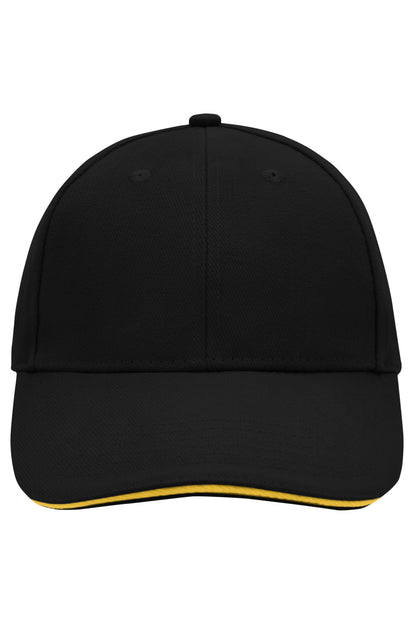 6 Panel Sandwich Cap - Black/Yellow