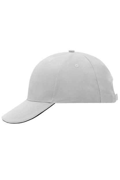 6 Panel Sandwich Cap - Light-grey/Black