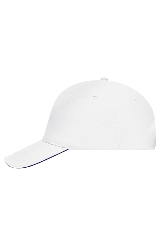 5 Panel Sandwich Cap - White/Navy