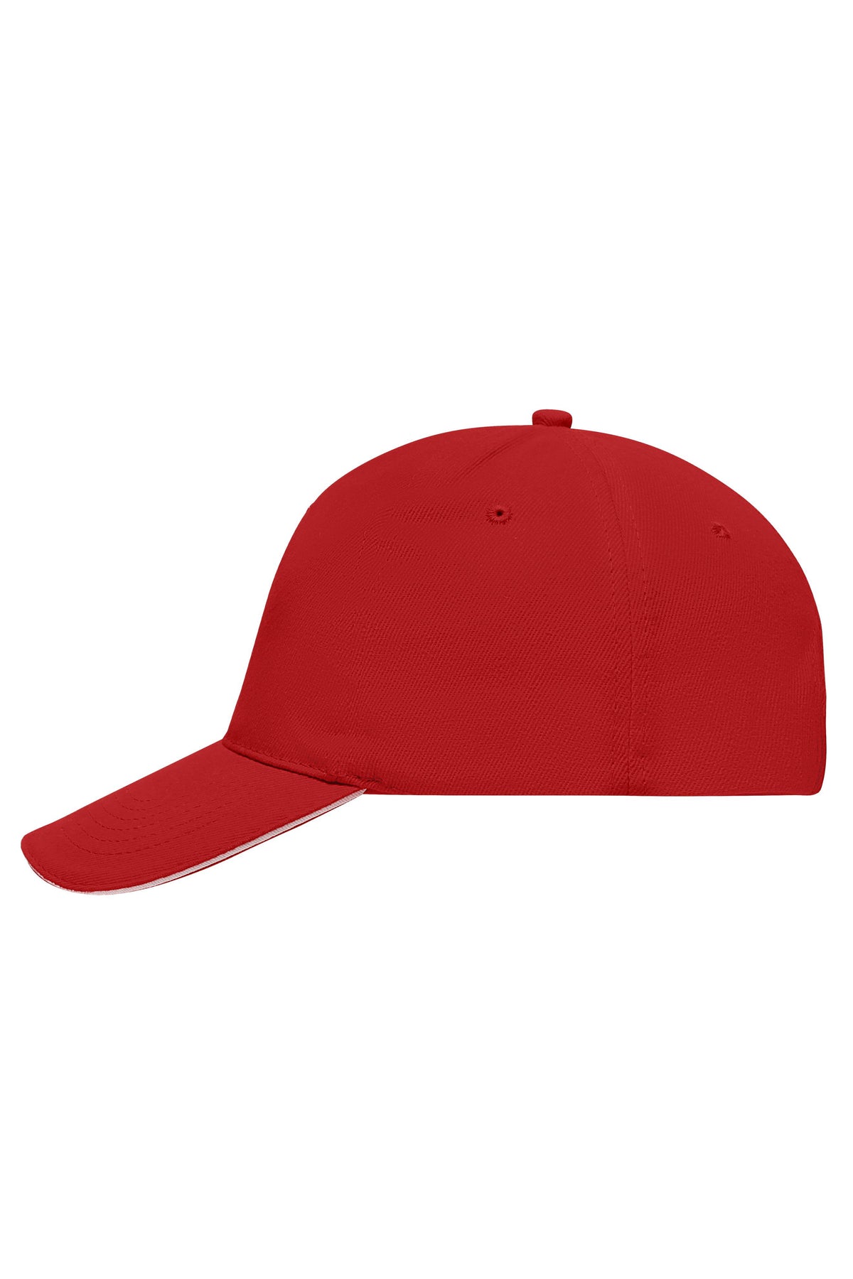 5 Panel Sandwich Cap - Red/White