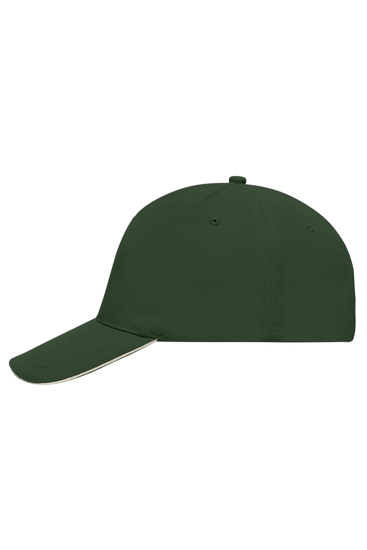 5 Panel Sandwich Cap - Dark Green/Natural