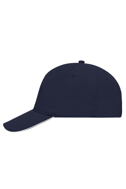 5 Panel Sandwich Cap - Navy/White