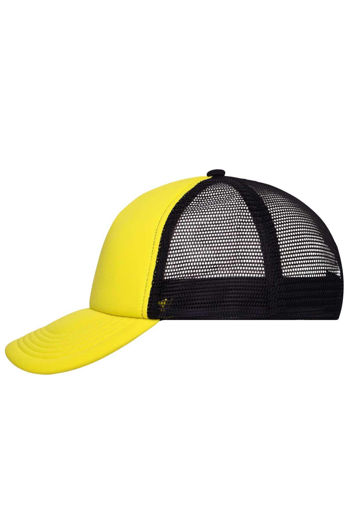 5 Panel Polyester Mesh Cap - Sun-yellow/black