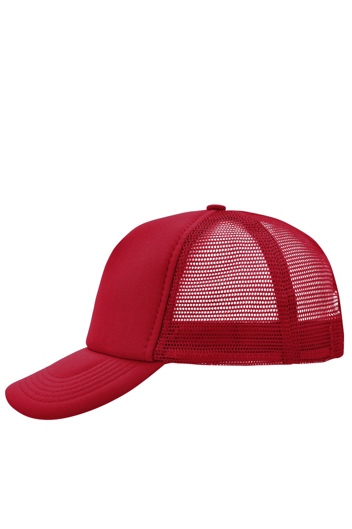 5 Panel Polyester Mesh Cap - Red