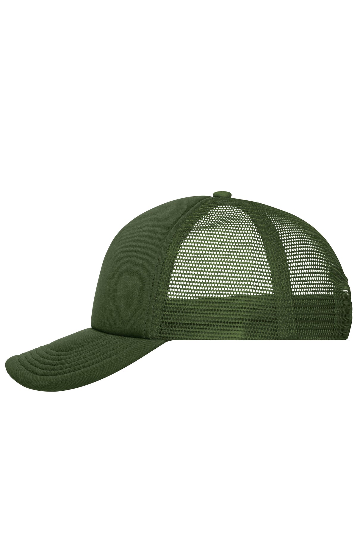 5 Panel Polyester Mesh Cap - Dark-Olive