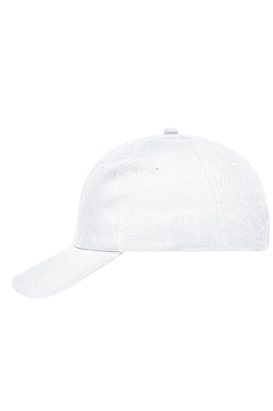6 Panel Cap Heavy Cotton - White