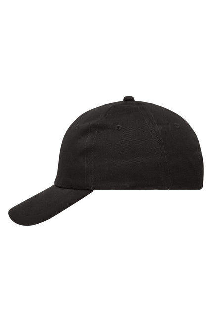 6 Panel Cap Heavy Cotton - Black