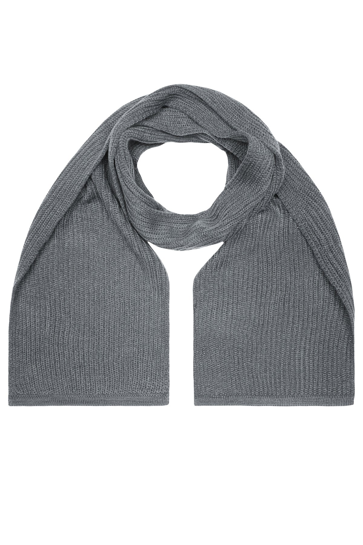 Knitted Scarf - Dark Grey Melange