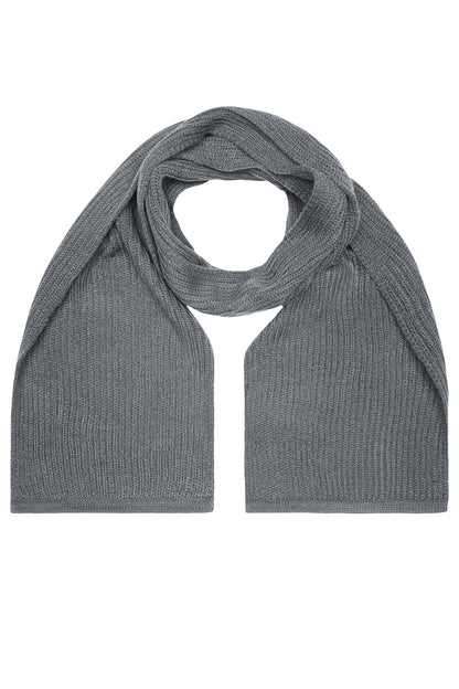 Knitted Scarf - Dark Grey Melange