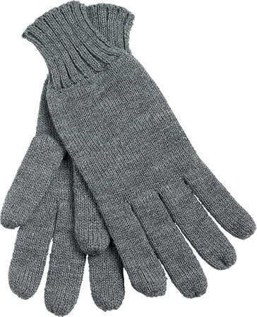 Knitted Gloves - Dark Grey Melange