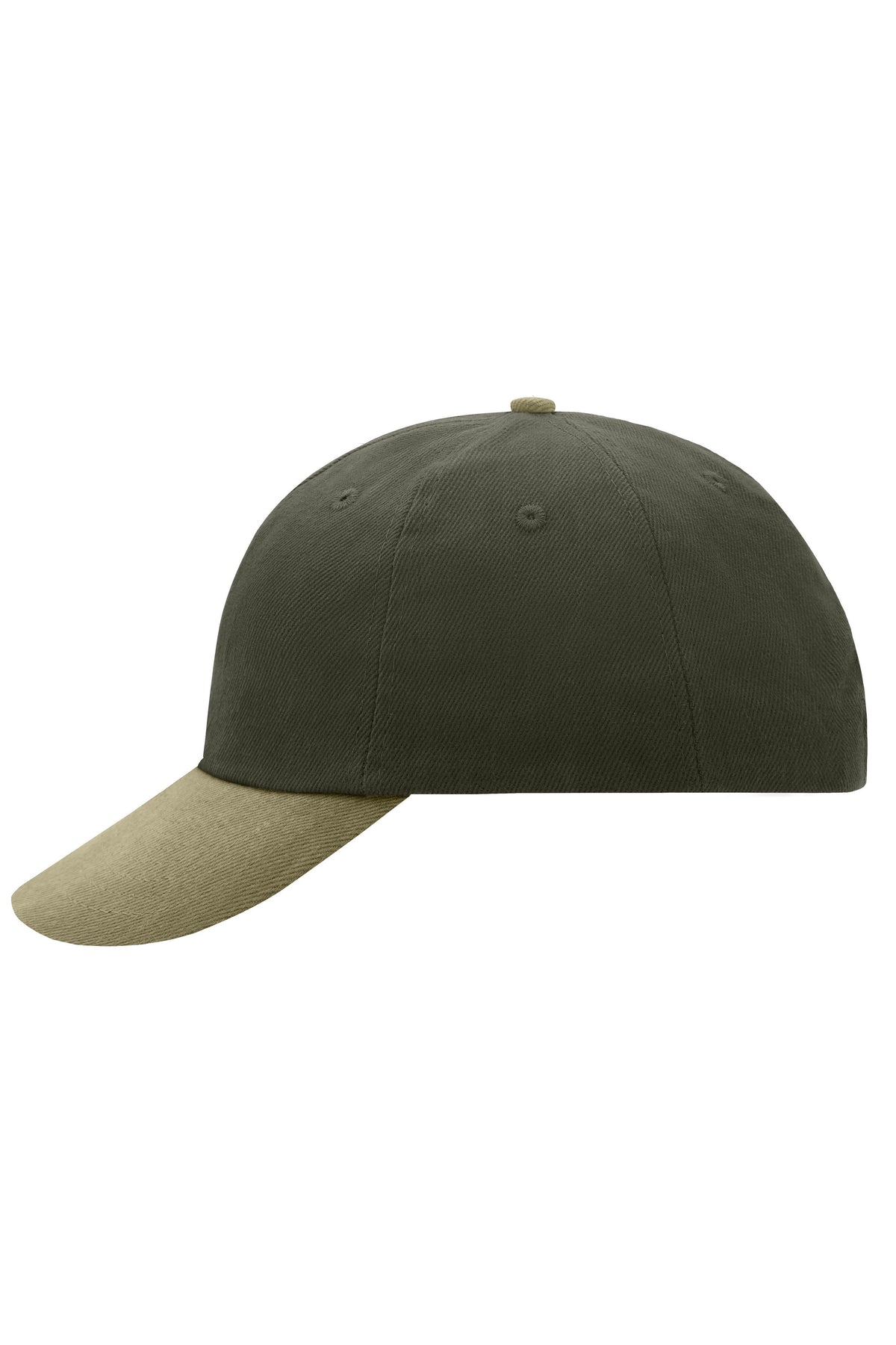 6 Panel Raver Cap - Olive/Beige