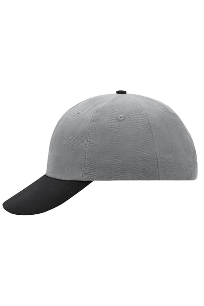 6 Panel Raver Cap - Light-grey/Black