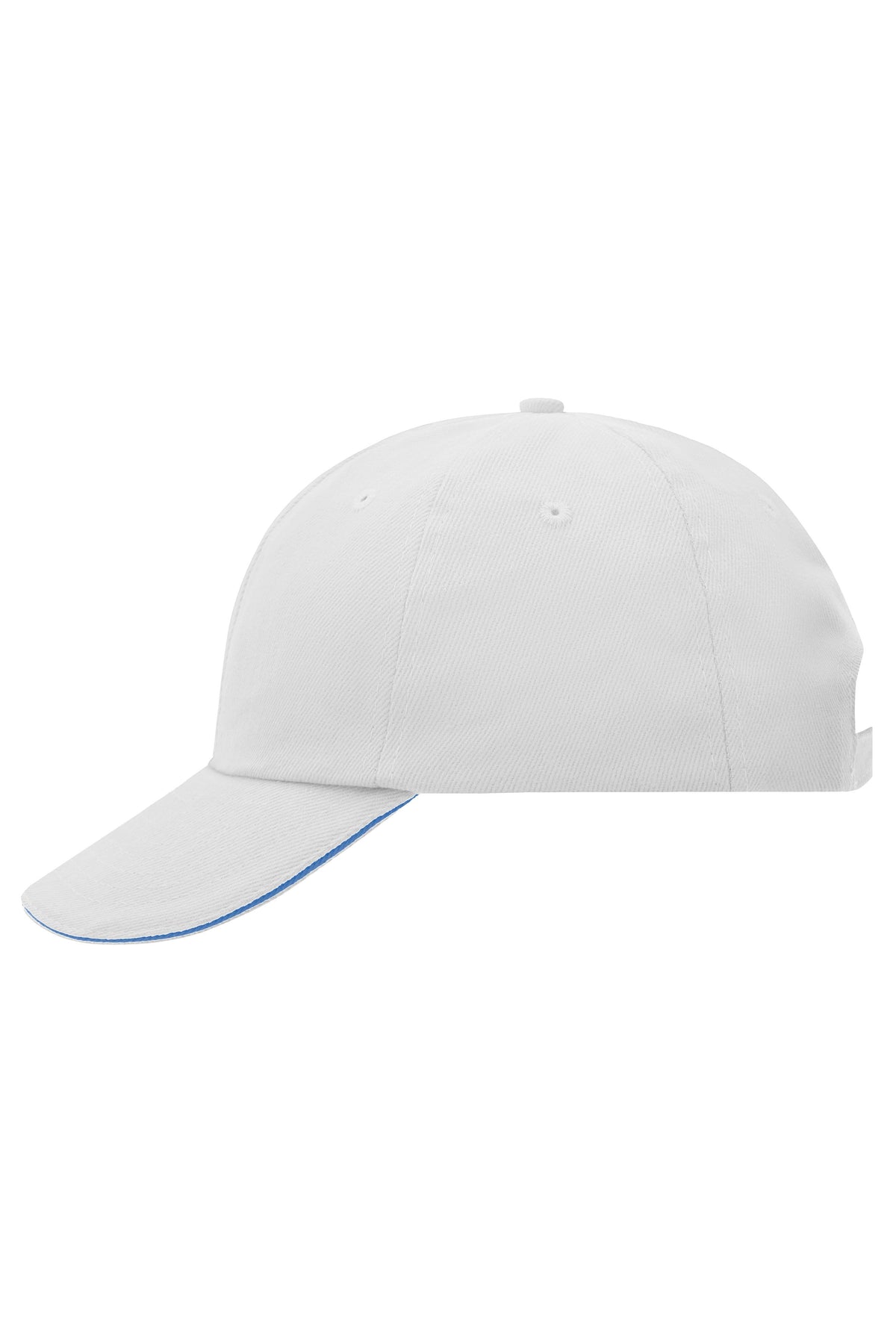 6 Panel Raver Sandwich Cap - White/Aqua