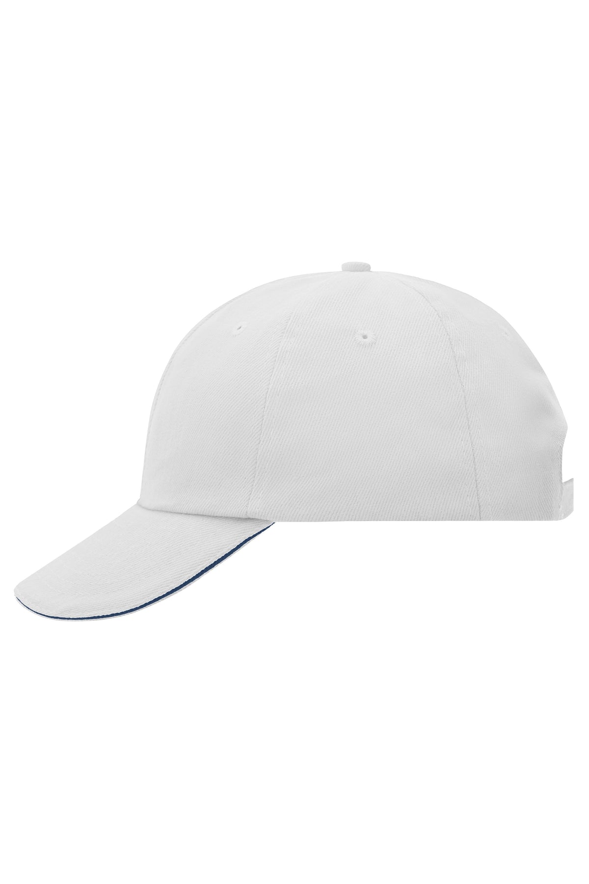 6 Panel Raver Sandwich Cap - White/Navy