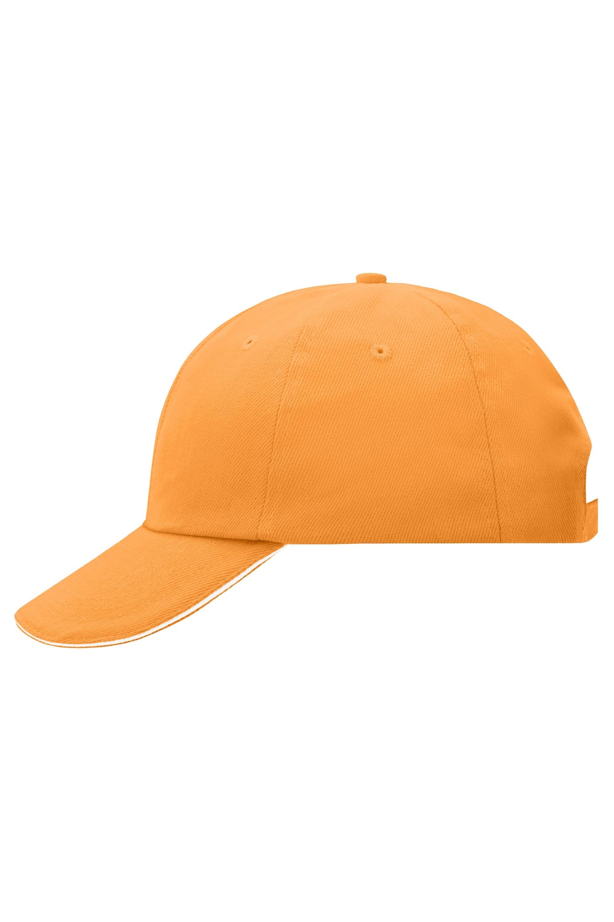 6 Panel Raver Sandwich Cap - Orange/White