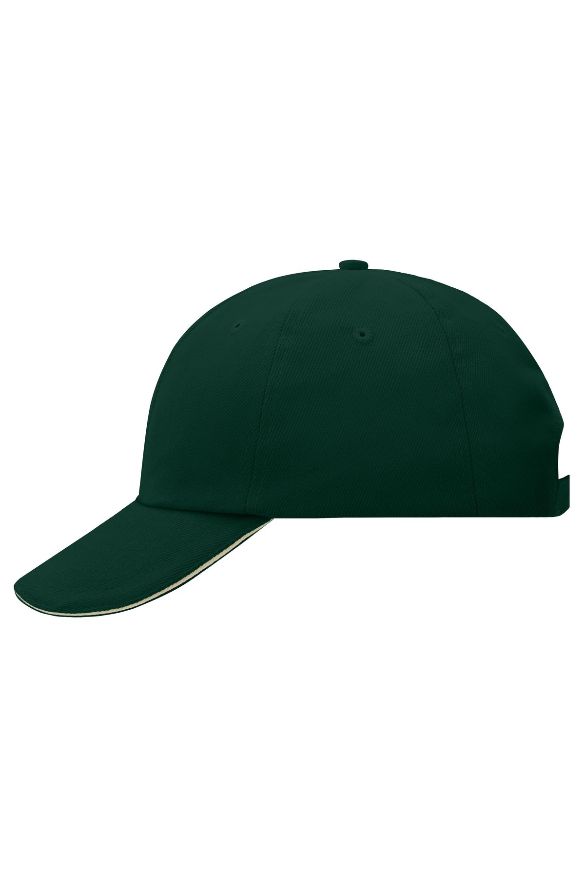 6 Panel Raver Sandwich Cap - Dark Green/Beige