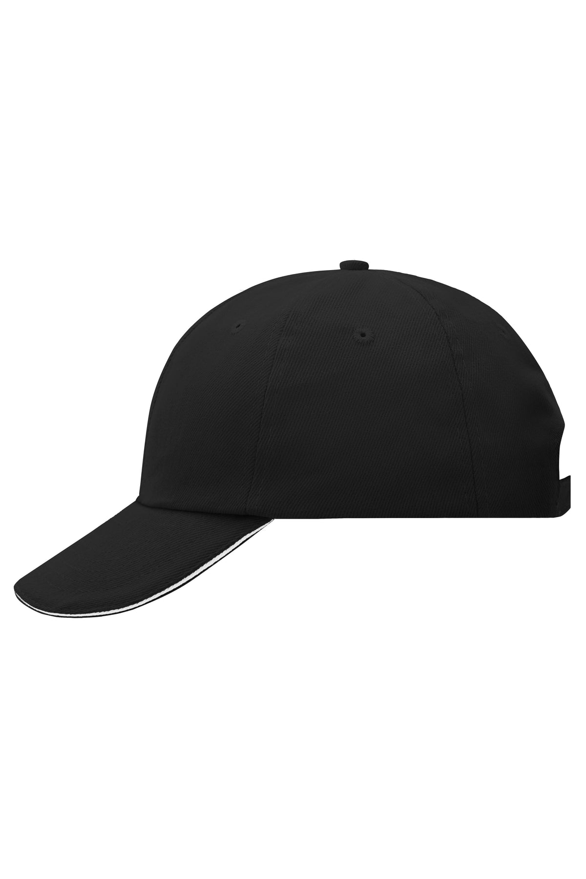 6 Panel Raver Sandwich Cap - Black/White