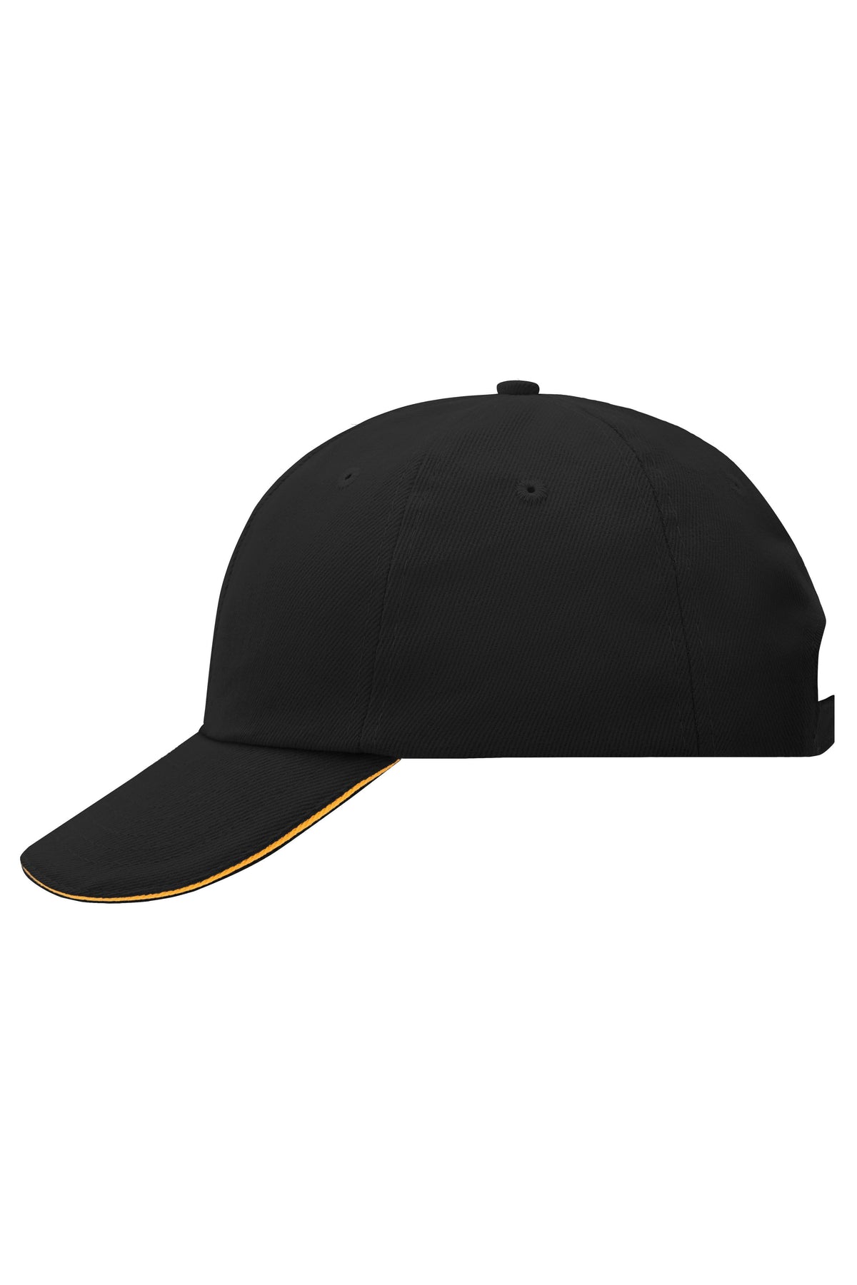 6 Panel Raver Sandwich Cap - Black/Orange