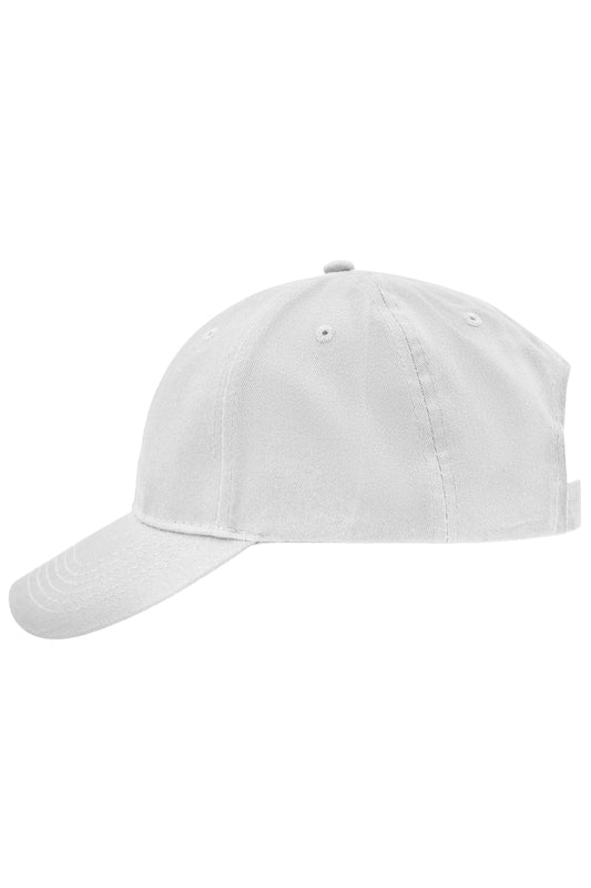 Brushed 6 Panel Cap - White