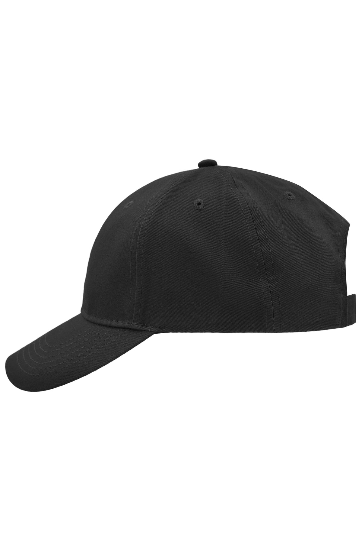 Brushed 6 Panel Cap - Black